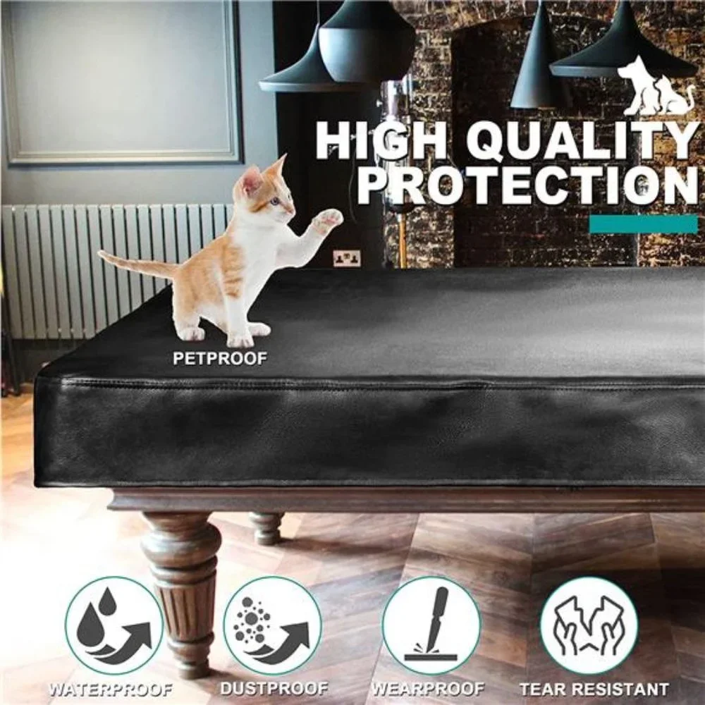 Heavy Duty Leatherette Billiard Pool Table Cover,Waterproof&Tearproof Cover